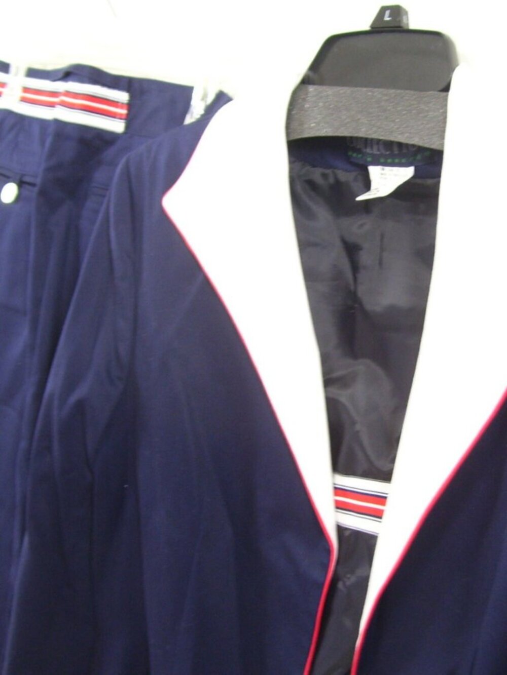 Collections by Harve Benard Women's Pant Suit | Jacket Pant Set Navy White Red